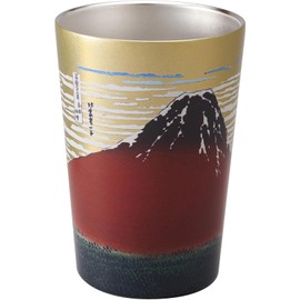 Reach Will RXH-JP46AF Thermos Flask Japanese Traditional Culture Stainless Steel Tumbler, 16.2 fl oz (460 ml), Red Fuji