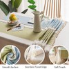 Lifetooler Washable Cotton Linen Tablecloth Tassel Design Tablecloth Dustproof Rectangular