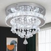 Deckrico 11.8" Crystal Ceiling Light Modern Lamp LED Chandelier Flush