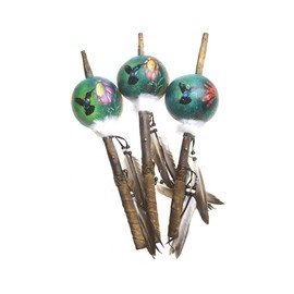 Native American Indian Mimbres Hummingbird Talking Stick Gourd Rattle - Extra Large