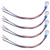 4 Sets PreWired Round LEDs Waterproof 2Color Signal Light Common
