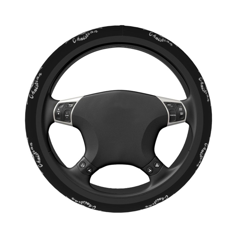 Jesus Christian Faith Cross Car Steering Wheel Covers,Soft Steering Wheel