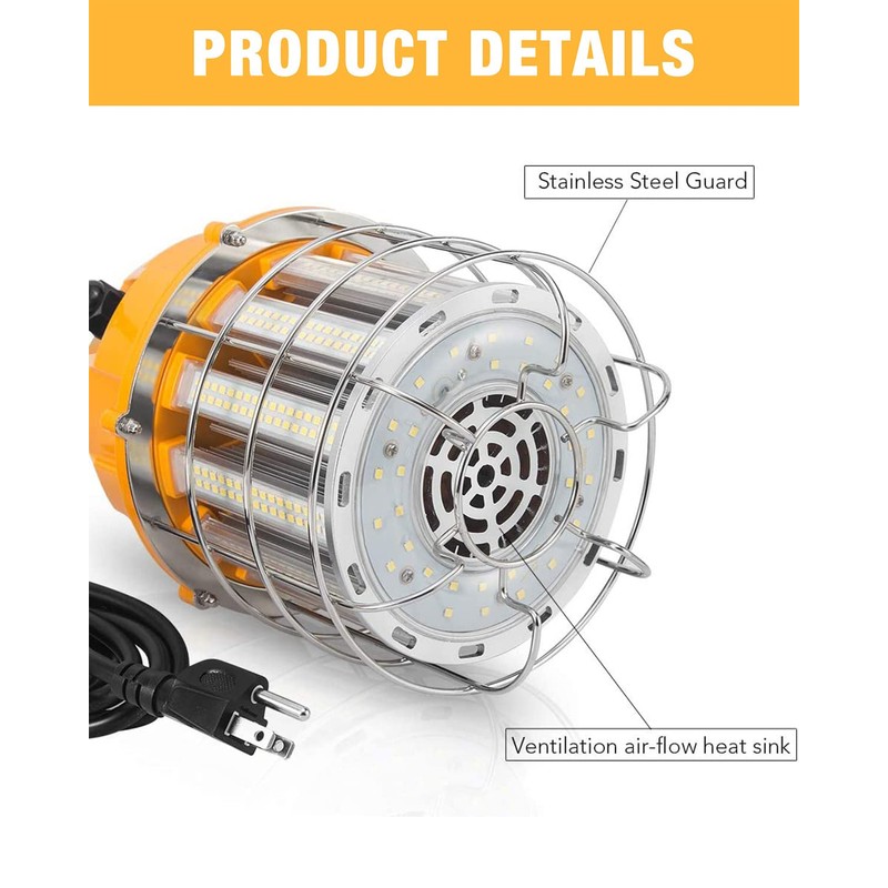 JC-LGL LED Temporary Work Light 150W, 5000K 18,000lm Outdoor Construction