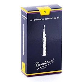 Vandoren Traditional Soprano saxophone reeds, box of 10 - Strength 1