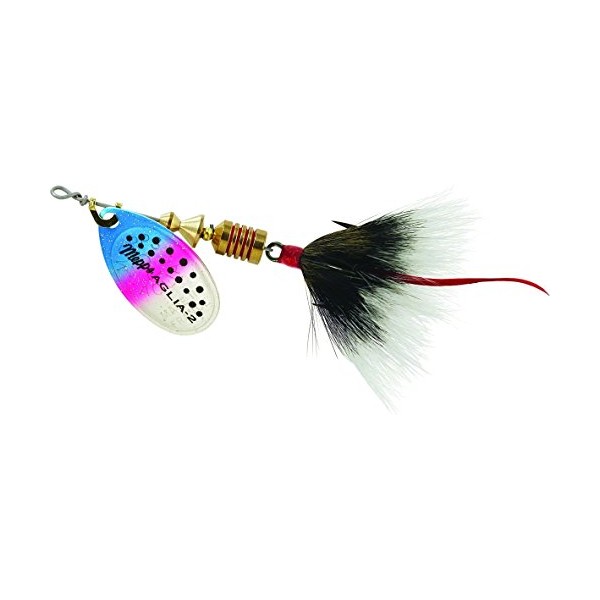 Mepps Aglia Dressed Treble Fishing Lure, 1/6-Ounce, Rainbow Trout/Grey Tail