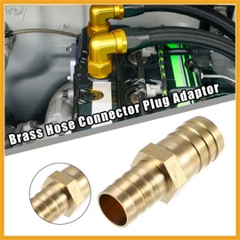 Partuto 2 Pcs 19mm - 16mm Straight Shaped Barb Brass Hose Fitting Connector Replacement