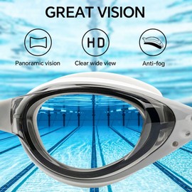 HDYAR Shortsighted Swimming Goggles, Nearsighted Swim Goggles Fit for Adult Men Women Youth Junior (-5)