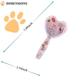 DEEUCHIS Small Dog Brush, Soft Dog Grooming Brush for Shih Tzus, Yorkies, Maltipoos, Maltese, Love Shape Puppy Massaging Pet Hair Brush, Cat Brush, for Small Dogs Cats of All Hair Types (Rose Pink)