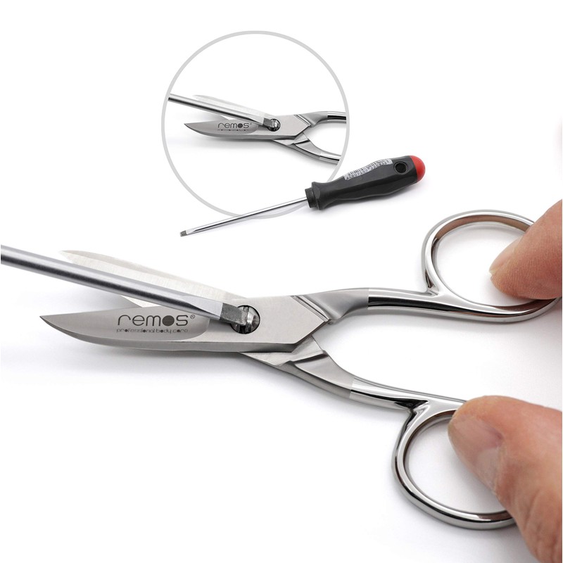 Remos Toenail Scissors Stainless Steel Toothed Cutting Edge Cuts Strong