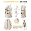 White Backpack for School, Small High School Bookbag Back Pack