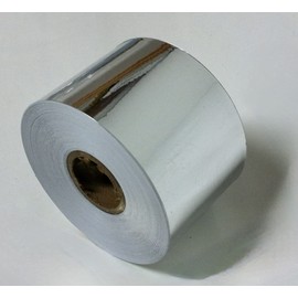 Colored Chrome Tape Plastic Vinyl, Self-Adhesive (2 inch x 25 ft, Silver)