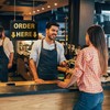 Lesnala 4Pcs Double-Sided Order Pick up Here Signs with A