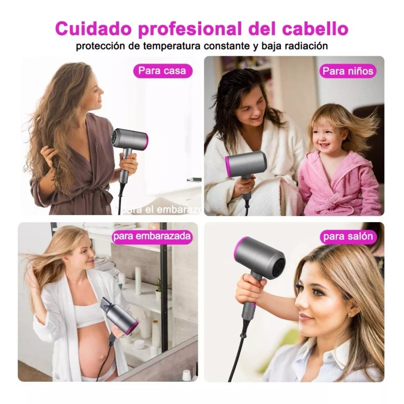 XTxinteng Secador De Pelo Iónico De 1800w Con Difusor 3