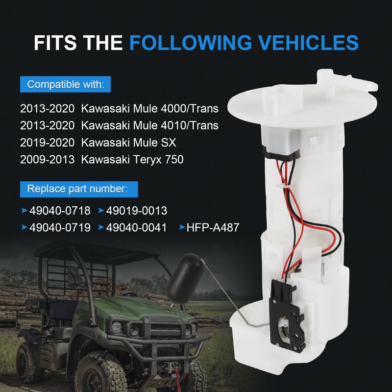 RADHLBNIU Fuel Pump Module Assembly Compatible with 2013-2020 Kawasaki Mule
