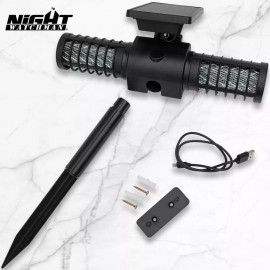 Night Watchman Trailblazer Buzz Off Bug Zapper | Solar-Powered | Rapid Charge | 4 LED UV Lights