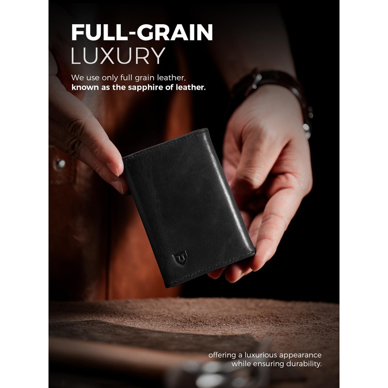LORZOR Wallet for Men with Metal Card Holder, Pop Up