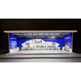 Shop164 Corvette Grand Sport Theme FOR Hot Wheels 1:64 Model Diorama Garage LED Lighting