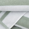 Bianca Reversible Stripe 50x85cm Cotton Jacquard Hand Towel Sage Green