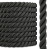 Black Polyester Rope | 3 Strand Twisted | 100% Polyester