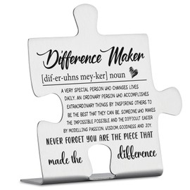 Difference Maker Team Appreciation Thank You Gifts for Employees, Coworkers, Nurse, Doctor, Boss, Leader, Assistant, Teacher, Leaving, Going Away, Promotion Gifts Decorative Signs YCC3