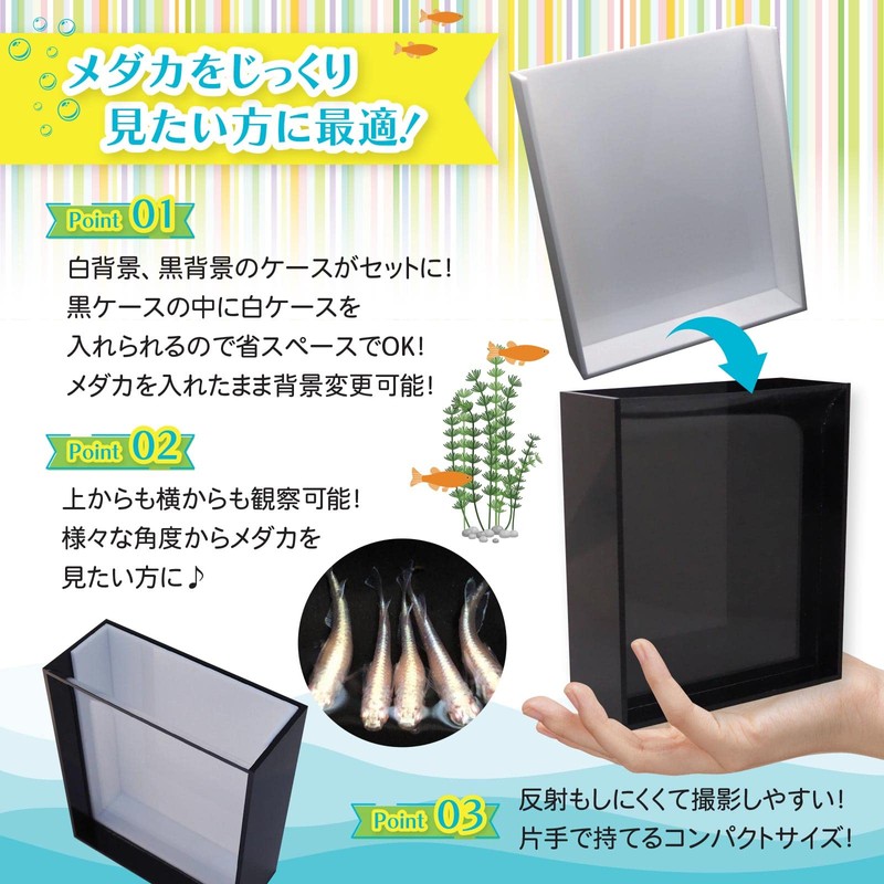 Medaka Sorting Case, Professional Specifications, Medaka Container, Black and White