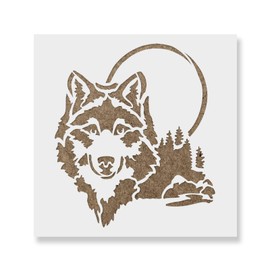 Wolf Head Stencil Template for Walls and Crafts - Reusable Stencils for Painting in Small & Large Sizes