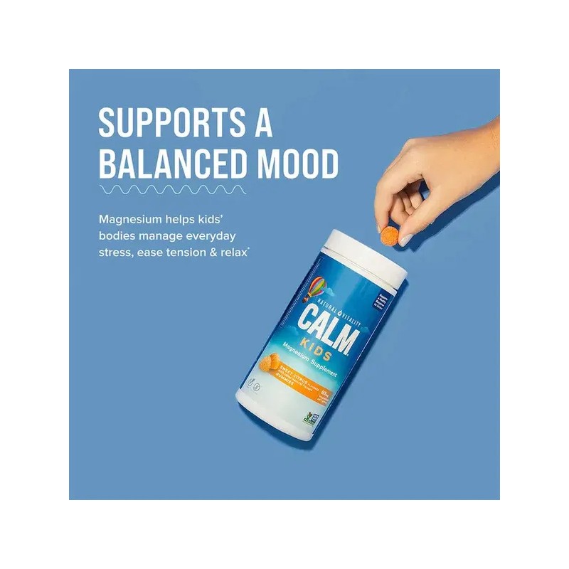 Natural Vitality CALM Kids Suplemento de Magnesio, 83mg por gomita,
