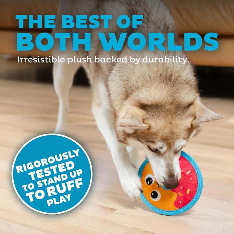Outward Hound Tough Skinz Durable Squeaky Dog Toy with Two