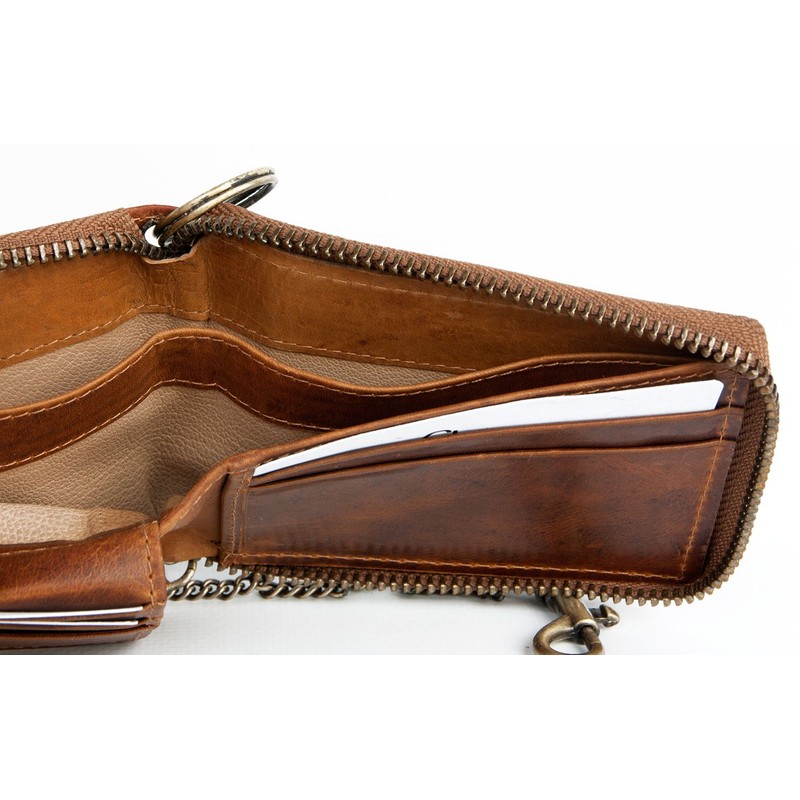 Natural Leather Pocket Sized Pure Leather Wallet with Scorpion with
