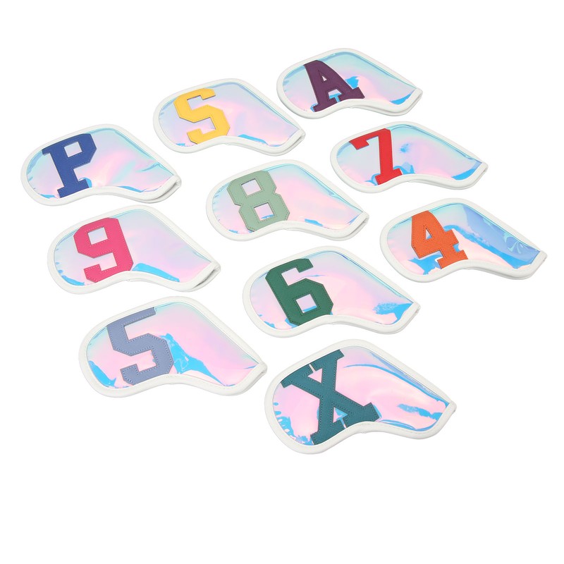 10 Pcs Golf Club Headcover PU Golf Club Protector Golf