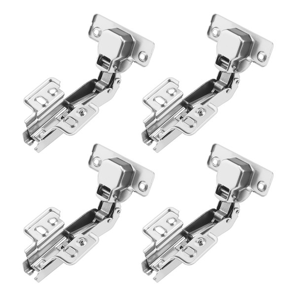ECSiNG 4PCS 45 Degree Fixed Hinges Cabinet Hinge Hydraulic Damper