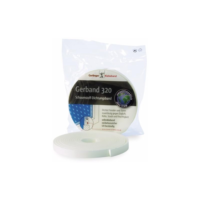 GERBAND PUR Foam Sealing Tape 320, 9 mm x 10
