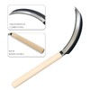 Kasoyo Mini Stainless Steel Serrated Blade, Hand-held Wooden Handle Sickle