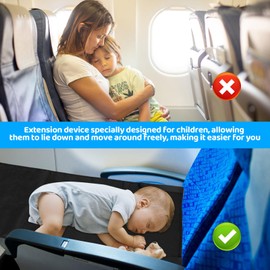 Children's Aeroplane Footrest, Footrest Airplane, Aeroplane Seat Extension, Children, Foldable Adjustable Cot Aeroplane for Short Distance Flight Travel