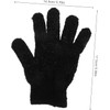 VALICLUD Guantes de Baño Exfoliantes Negros de Doble Cara -