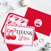 JarThenaAMCS 24 Pack Pink Bow Cherry Thank You Cards Red