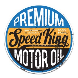 Finest-Folia Retro Vintage Sticker, Old School, Ace Cult, Rockabilly (R147-1 Speed King)