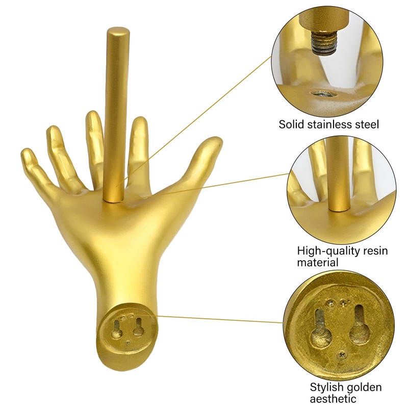 Yohsnor Gold Hand Toilet Paper Holder Wall Mount - Modern