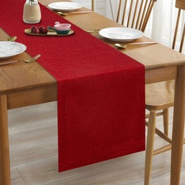 ZINGYBLITZ Modern tablecloth washable tablecloth linen red tablecloth restaurant party holiday decoration waterproof tablecloth (red, 30x160 cm)