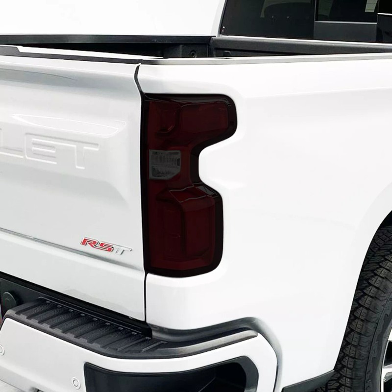 MotorSkinz FOR 19-24 Chevy Silverado Tail Light SMOKE Precut Vinyl
