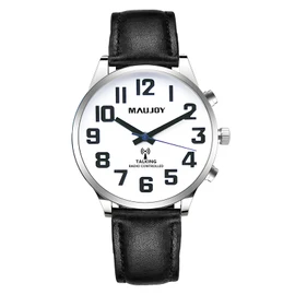 MAUJOY VOYTEL Quality Clear and Loud Voice English Radio Controlled Atomic Talking Watch Speaks The Time, Date or Alarm time for Elderly, Impaired Sight or Blind