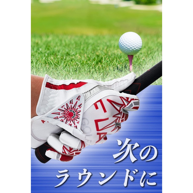 FLAZ Freds Golf Glove Men's Left Hand, White, Medium