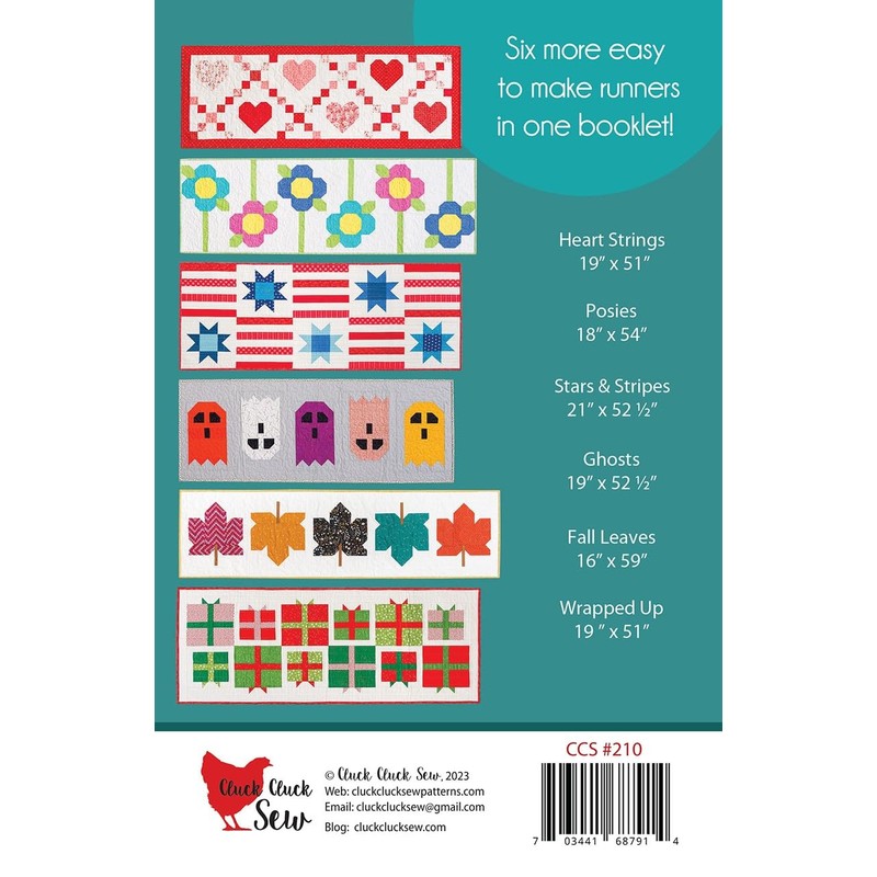 Cluck Cluck Sew Modern Holiday Table Runners Volume 2 Pattern,