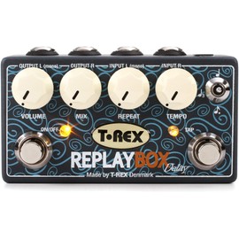 T-Rex Engineering REPLAY-BOX Delay Guitar Effects Pedal Featuring True Stereo Operation, Active Tap Tempo, Volume, Mix, Repeat, and Subdivision Controls for Ultimate Precision (10090)