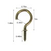 IDEALSV 60 Pcs 1" Bronze Screw Ceiling Hooks 1 Inch