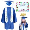 Kindergarten Graduation Cap Gown with 2025 Tassel Graduation Stole Certificate,