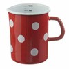Münder Enamel: Measuring Jug - Red with White Polka Dots 1 Litre Enamel