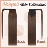 S-noilite Wrap Around Ponytail Hair Extension Human Hair Ponytail 18"