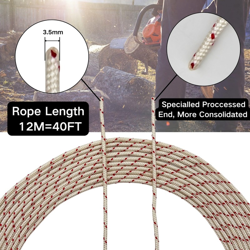 YGQ 3.5 mm Pull Rope Starter Rope 12 m Replacement