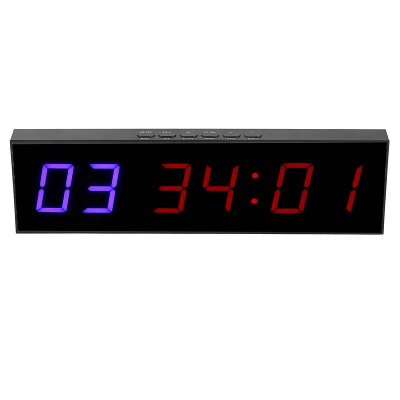 Gym Timer Interval 6 Bit LED Workout Countdown Up Stopwatch